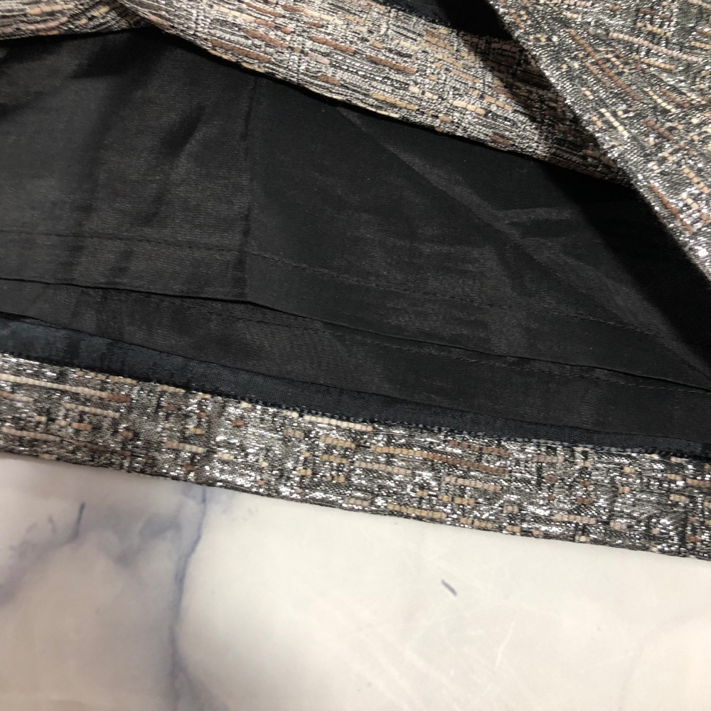 Banana Republic Metallic Silver Brown Tweed Skirt - Picture 7 of 8
